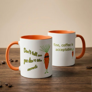 Taza Zanahoria divertida