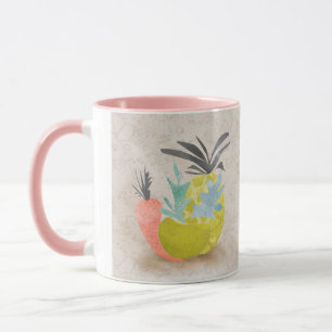 Taza Zanahorias de dibujos animados abstractos frutas p