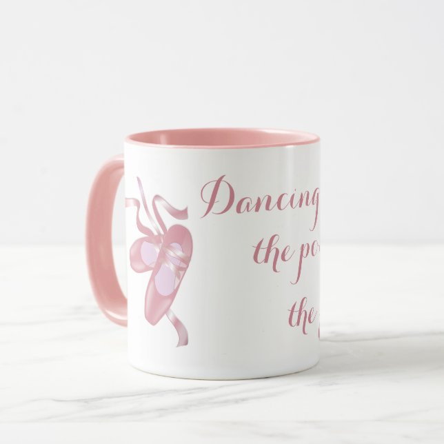 Taza Zapatos de ballet rosa, bailar es poesía de pies (Anverso izquierdo)