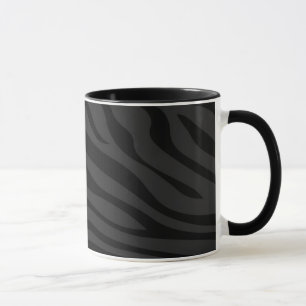 Taza Zebbra raya negro plano