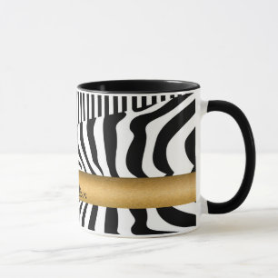 Taza Zebra y rayas nombradas