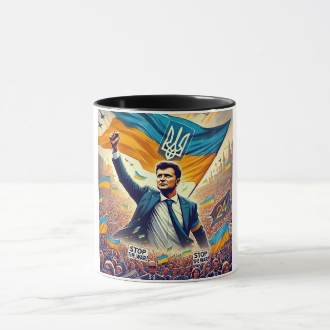 Taza Zelenskyy lidera la revolución de Ucrania (Centro)