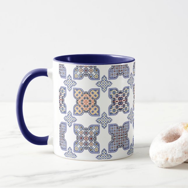 Taza Zellij Marroquí Combo Mug (Con donut)