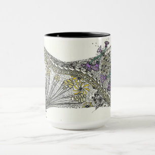Taza Zen floral mug
