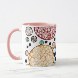 Taza Zentangle circles pattern
