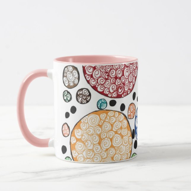 Taza Zentangle circles pattern (Izquierda)