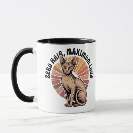 Taza Zero Hair Maximum Love Sphynx Art
