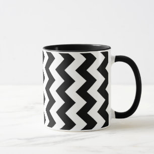 Taza Zigzag blanco y negro