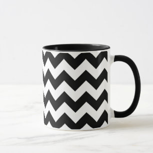 Taza Zigzag blanco y negro