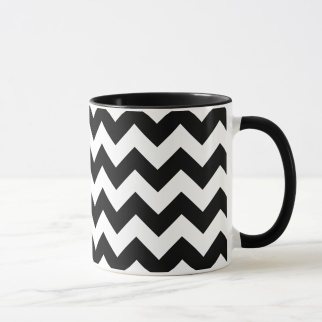 Taza Zigzag blanco y negro (Derecha)
