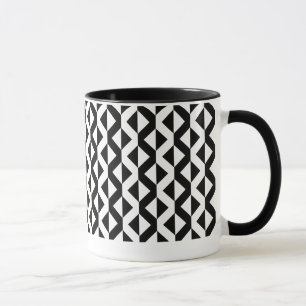 Taza ZigZags alternos - Blanco y negro