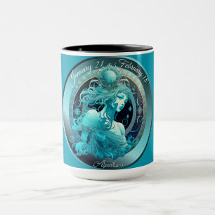 Taza Zodiac Aquarius "21 de enero - 18 de febrero"