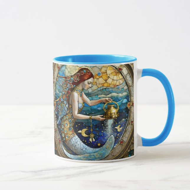 Taza Zodiac - Aquarius La Sirenita Del Alumno (Derecha)