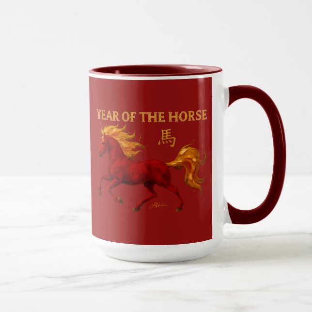 Taza Zodiac Chinese New Year 2026 Yang Fire Horse (Derecha)