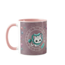 Zodiac Leo Cute Cat Wheel Planet Astrología