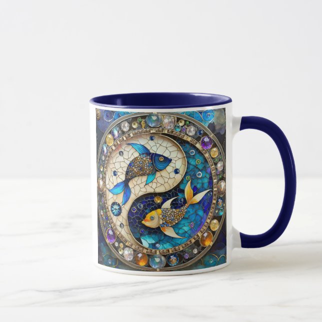 Taza Zodiac - Pisces Fish Yin y Yang (Derecha)