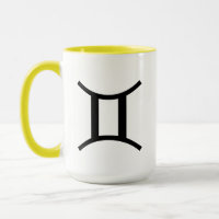 Zodiac Rótulo Mug - Personalizado de dos tonos de 