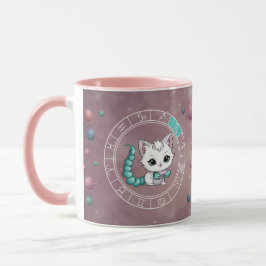 Taza Zodiac Scorpio Cute Cat Wheel Planeta Astrología