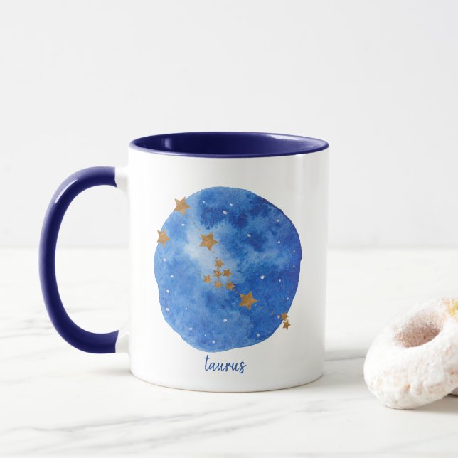 Taza Zodiaco de la constelación del cielo nocturno de (Con donut)
