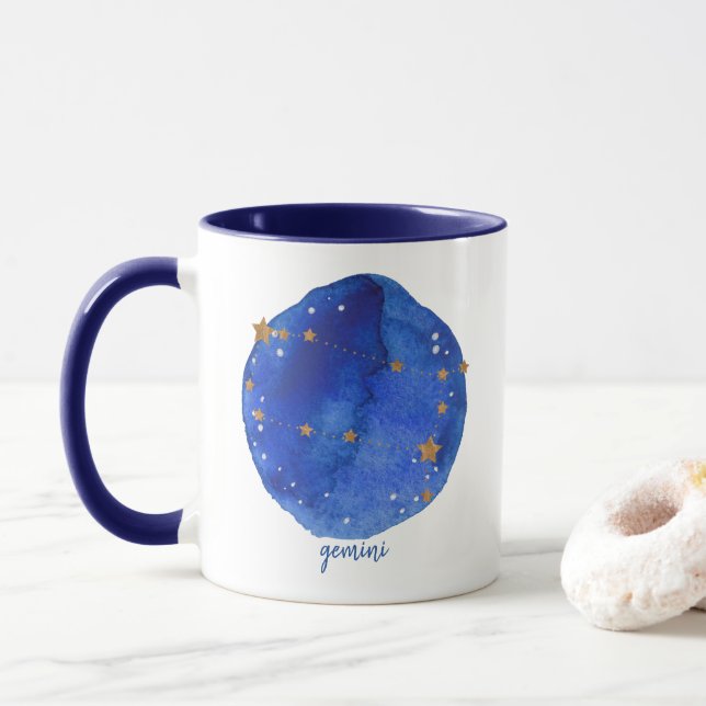Taza Zodiaco de la constelación del cielo nocturno de (Con donut)