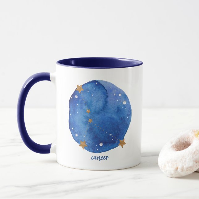 Taza Zodiaco de la constelación del cielo nocturno de (Con donut)
