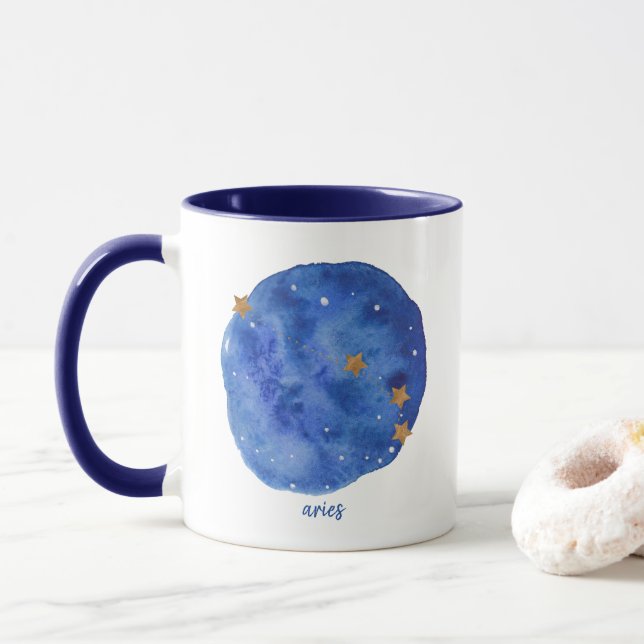 Taza Zodiaco de la constelación del cielo nocturno de (Con donut)