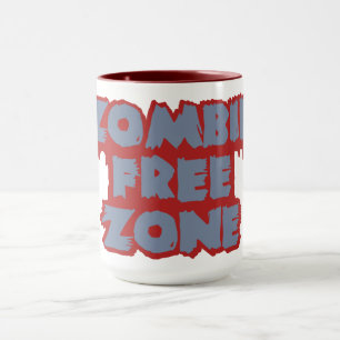 Taza Zombie Free Zone mug - elegir estilo y color