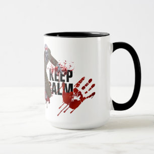 Taza Zombie Mantenga la calma Ringer Mug