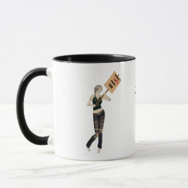 Taza Zombie Pin Up Chica Protesta I Café Mug