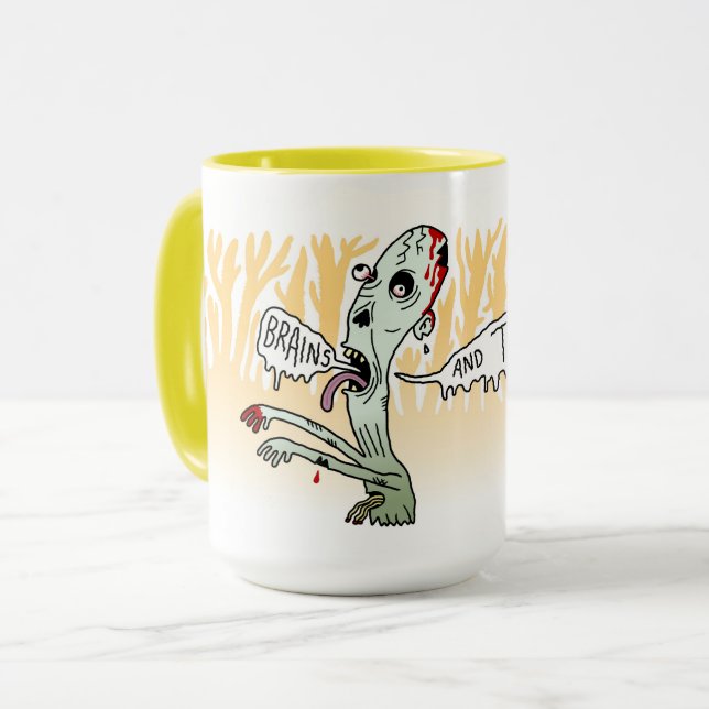 Taza Zombie wants tea (Anverso izquierdo)