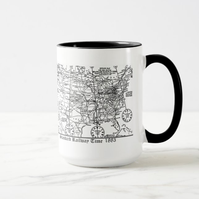 Taza Zonas horarias ferroviarias estándar 1883 (Derecha)