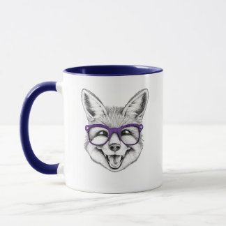 Taza Zorro de bebé sonriente con gafas