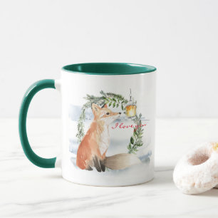 Taza Zorro de magia de acuarela _ Te amo mugre