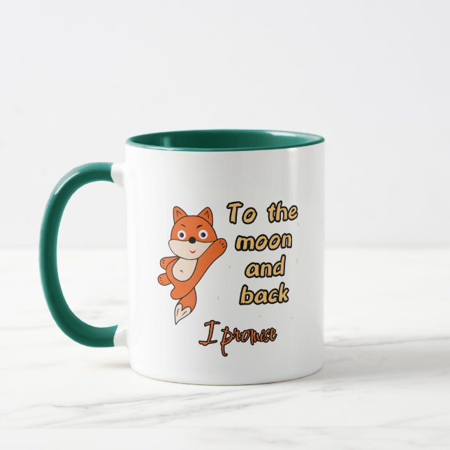 Taza zorro naranja con luna (Izquierda)