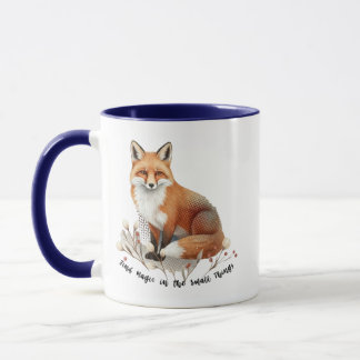 Taza Zorro Vintage con Acentos Botánicos