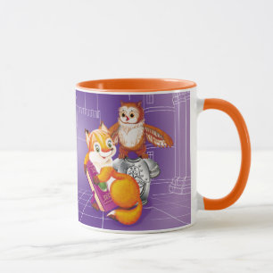Taza zorro y búho