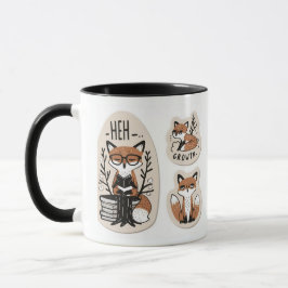 Taza Zorros caprichosos - "Crecimiento Meh" lindo y lúd