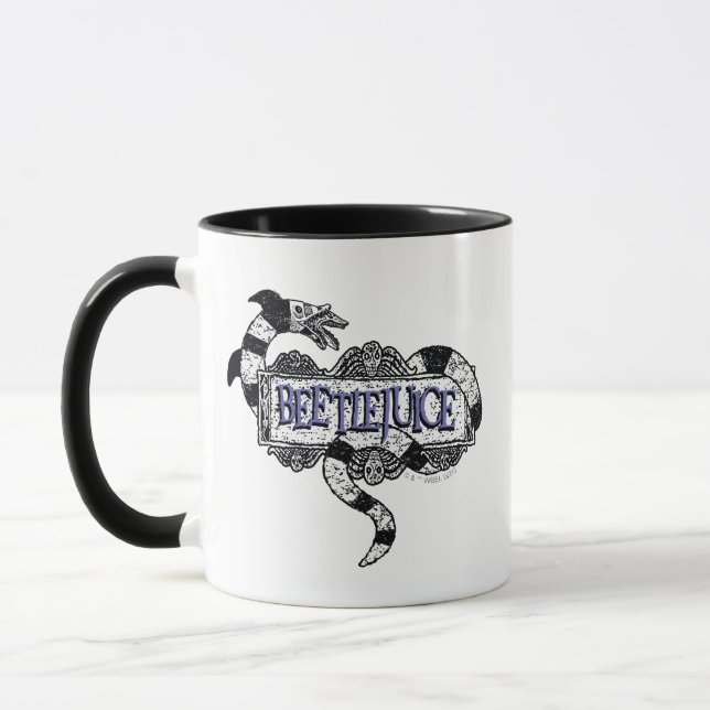 Taza Zumo de remolacha | Gusano de arena con logo sobre (Izquierda)