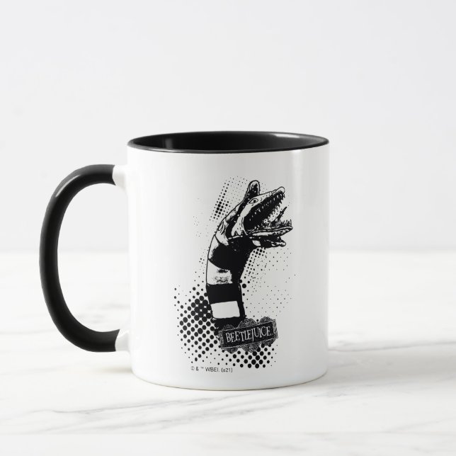 Taza Zumo de remolacha | Ilustracion de gusano de arena (Izquierda)