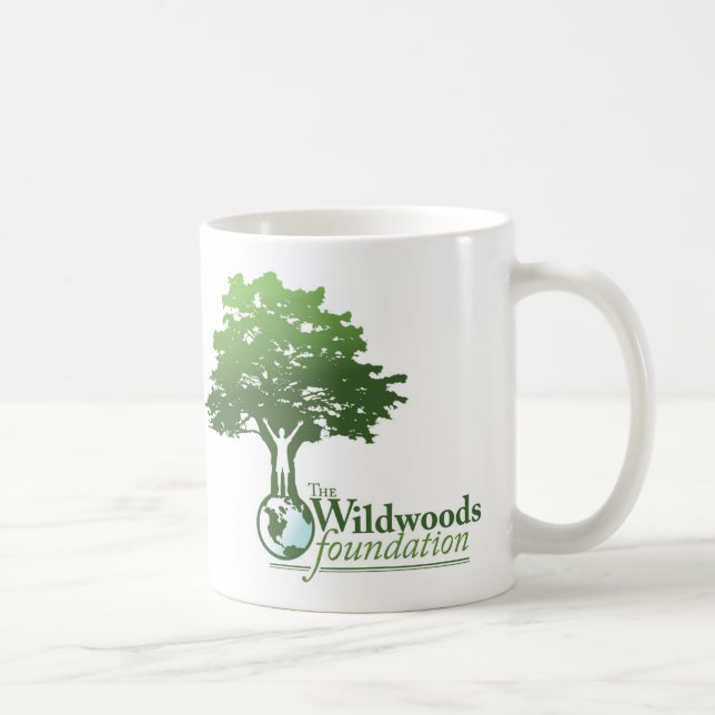 Taza zurda del logotipo de Wildwoods con lema (Derecha)
