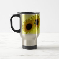 Tazas amarillas alegres del girasol de la taza de