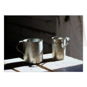 Tazas antiguas de la lata