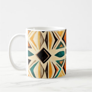  Tazas Aztec Vibes – Geometric Watercolor Mosaic