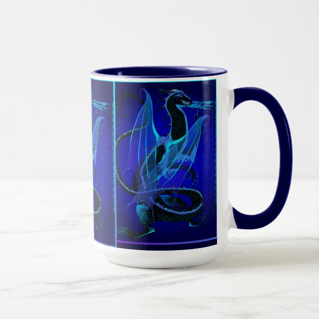 Tazas azules del fuego (Derecha)