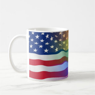 Tazas - bandera EE. UU. bandera LGBT