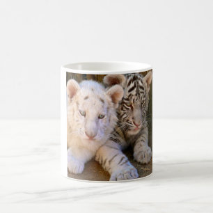 Tazas blancas del tigre del bebé