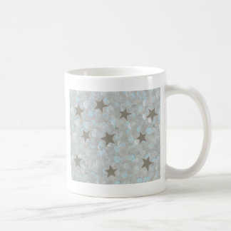 Tazas Burbujas Gris Azul y Estrellas de Plata