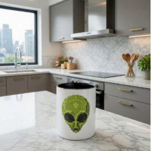 Tazas Cabeza de Alien Verde