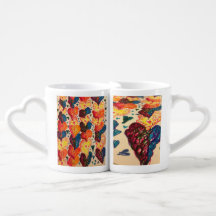 Tazas calurosas del amor