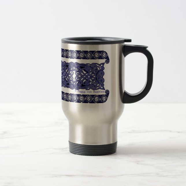 Tazas célticas, diseño #2 del perro de Knotwork (Derecha)